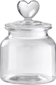 SWEET HEART üveg tartó 650ml , szivecskés