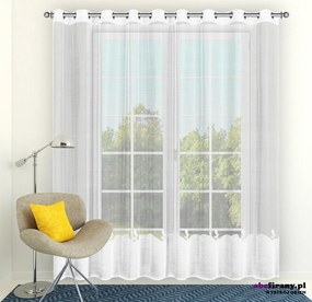 Fehér Zsakárd Függöny Karikákon 400x150