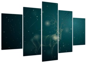Kép - Varázslatos szarvas éjszaka (150x105 cm)