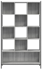 szürke sonoma színű szerelt fa könyvespolc 102x28x172 cm
