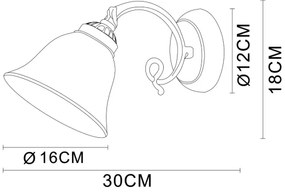 Brilagi - Fali lámpatest NOSTALGIA 1xE27/60W/230V
