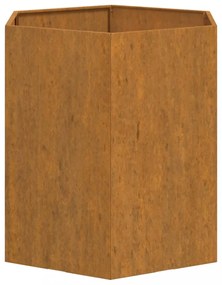 rozsda színű corten acél növénytartó 40 x 40 x 45 cm