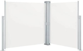 vidaXL krémszínű behúzható dupla teraszi napellenző 170 x 600 cm