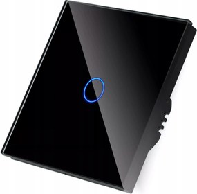 Érintőkapcsoló Fény Egyetlen Üveg Kapcsoló Ki N 1G Fekete