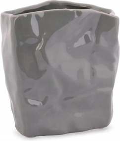 Váza négyzet alakú fedél szürke dekoráció szép