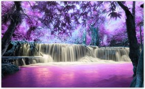 Fotótapéta flizelina 416x254 Lila vízesés