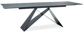 Étkezőasztal Westin I 160 x 90 cm, fekete / szürke