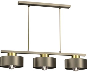 Csillár zsinóron MARTI 3xE27/15W/230V réz/arany