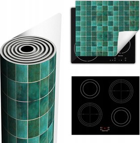 Tűzhelyvédő Szőnyeg Több Helyet Biztosít 60x52 zöld mozaik