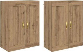 vidaXL Fali szekrény 2 pcs Artisan tölgy 69,5 x 34 x 90 cm Faanyag