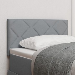 LED háttámla gyémántblokkok dizájnnal világosszürke 80 cm szövet