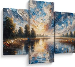 Kép - Napfestmény a víz felett (90x60 cm)