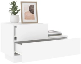 fehér éjjeliszekrény LED-világítással 70 x 36 x 40,5 cm