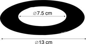6 darabos rozsdamentes acél takarógyűrű készlet süllyesztett spotlámpákhoz 7,5 - 13 cm - Spacer