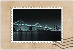 Poszterek 120x80 Usa Híd az éjszakában Fények