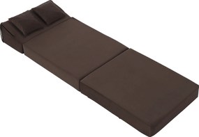 Összecsukható matrac/fotel, 2v1, barna Taupe, PELOS