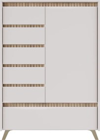 Komód, kasmír/sonoma tölgy, LONGY REG1D5S1K