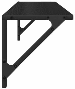 vidaXL Falpolcok 2 pcs Fekete tölgy 80 x 25 x 25,5 cm Faanyag