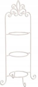 Fehér fém tányértartó tányértartó állvány 3 szinttel 33 77 cm 77