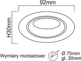 Orlicki Design FORO OR83538 Beépíthető spotlámpa 1x8W/Gu10