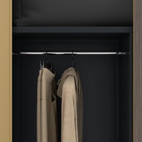 Többfunkciós fém szekrény, antracit / dió, 900x1850x450 mm: DAWID Eco Design