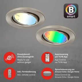Brilo - KÉSZLET 3x LED RGBW Dimmelhető fürdőszobai lámpa GU10/4,9W/230V Tuya + távirányító