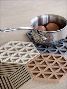 Triangles bézs szilikonos edényalátét - Zone