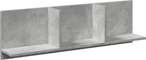 vidaXL betonszürke szerelt fa faliszekrény 100 x 16,5 x 30 cm