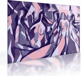 Kép - absztrakt nők (üvegen) (70x50 cm)