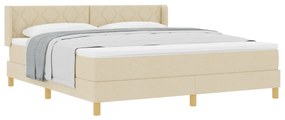 Boxspring ágy matraccal krém szövetben, 180x200 cm