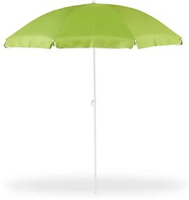 Fém csöves strand napernyő, 1,5 m átmérő, zöld, hordozótáskával