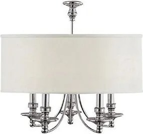 COSMOLIGHT P05406CH-WH ABU DHABI Ernyős Függesztett Lámpa Fehér, Króm E27 IP20
