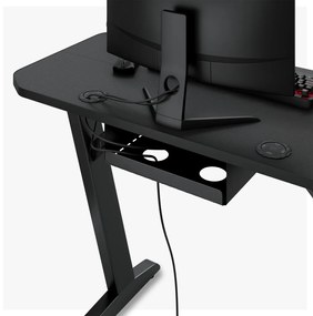 Gamer asztal SENSE7 Nomad Basic, 120×60 cm fekete carbon