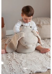 Krémszínű textil játéktároló kosár ø 25x30 cm Rita the Rabbit – Lorena Canals