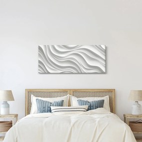 Kép - 3D fehér hullámok (120x50 cm)
