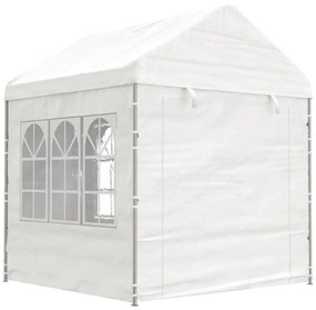 vidaXL fehér polietilén pavilon tetővel 13,38 x 2,28 x 2,69 m