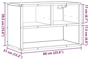 sonoma tölgy színű szerelt fa és fém TV-szekrény 60x31x39,5 cm