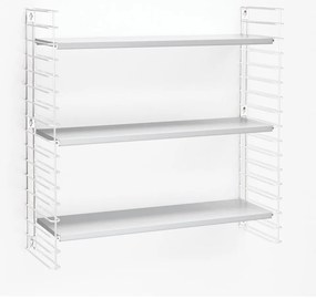 Libro háromszintes fehér polc, hossz 70 cm - Metaltex