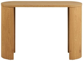 Natúr színű konzolasztal tölgyfa dekorral 38x114 cm Bibione – House Nordic