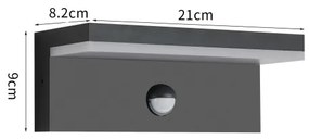 Brilagi-LED kültéri fali lámpatest érzékelővel TESSI LED/10W/230V fekete IP54