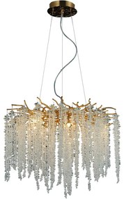 Kristály csillár zsinóron 9xG9/40W/230V arany