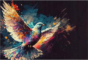 Dekoratív Fotótapéta Hálószobába Színes madár 104x70 Ragasztó