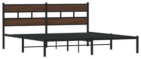 barna tölgy színű fejtámlás ágykeret matrac nélkül 180 x 200 cm