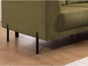 Zöld zsenília sarokkanapé (jobb oldali-L alakú) Mauris – Ropez