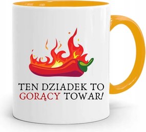 Sárga Bögre Nagypapa Napjára Nagypapa Forró Áru fényképes nyomtatással