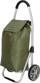 Zöld prémium bevásárlókocsi kerekeken „Aluman”