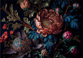 Fotótapéta Bazsarózsa Vintage luxus romantikus dekoráció 208x146 +ragasztó