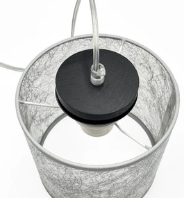 Kábeles függőlámpa ROSA 1xE27/60W/230V fekete/szürke