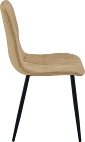 Barna étkezőszék LIBRA fekete lábakkal