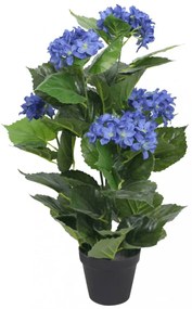 vidaXL műhortenzia virágcseréppel 60 cm kék